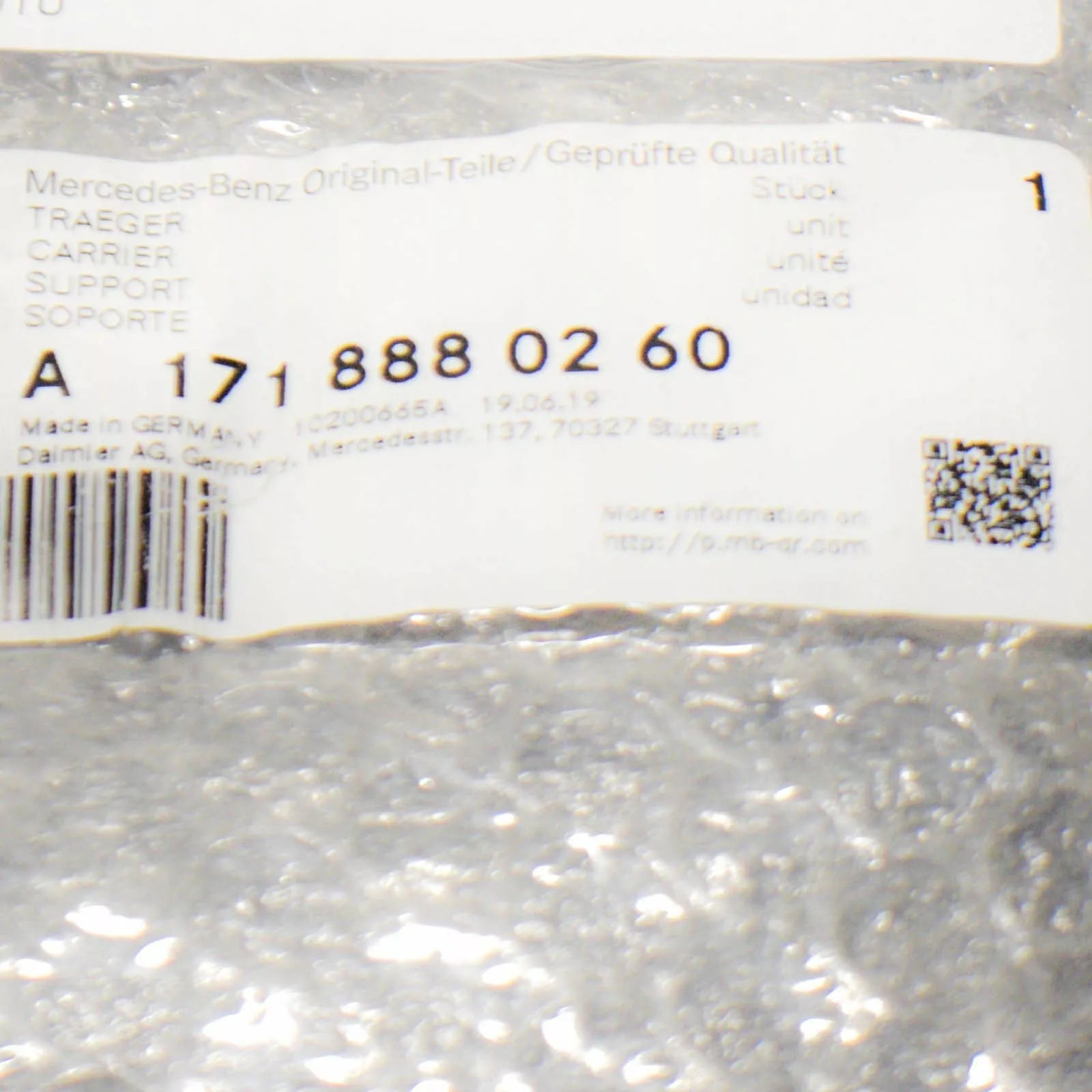 NEW MERCEDES-BENZ SLK R171 RADIATOR GRILLE A1718880260 ORIGINAL