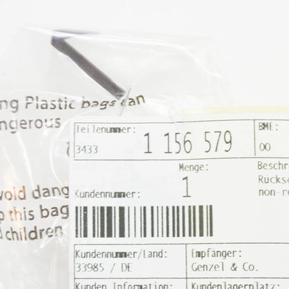 NEW BMW 3 E30 BRAKE MASTER CYLINDER NON RETURN VALVE 34331156579 1156579