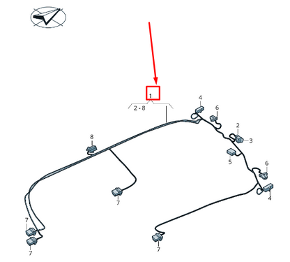 NEW VW TOURAN 5T ROOF ADAPTER CABLE LOOM 5TA971100G ORIGINAL