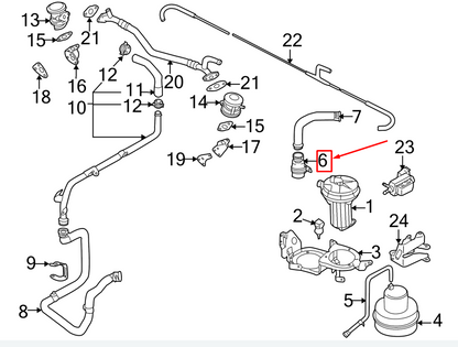 NEW AUDI A5 SPORTBACK 8T SECONDARY AIR CHECK VALVE 1C0131351A ORIGINAL