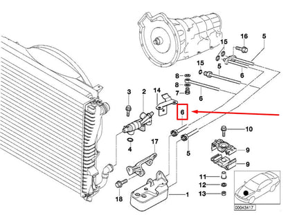 NEW BMW 5 E39 OIL COOLER INLET HOSE 17221711464 1711464 ORIGINAL