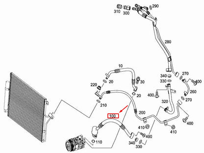 NEW MERCEDES-BENZ SPRINTER 906 COMPRESSOR REFRIGERANT LINE A9068302800 ORIGINAL