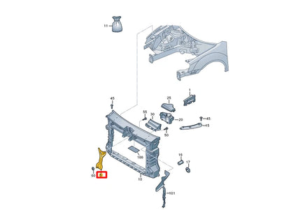 NEW VOLKSWAGEN TOURAN 1T3 FRONT CENTER LOCK CARRIER HOLDER 1T0805567A ORIGINAL