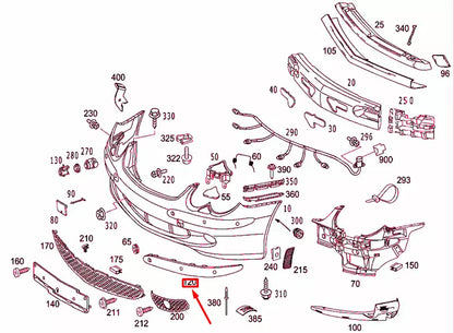 NEW MERCEDES-BENZ SL R230 FRONT BUMPER LEFT PTS RAIL A23088511219999