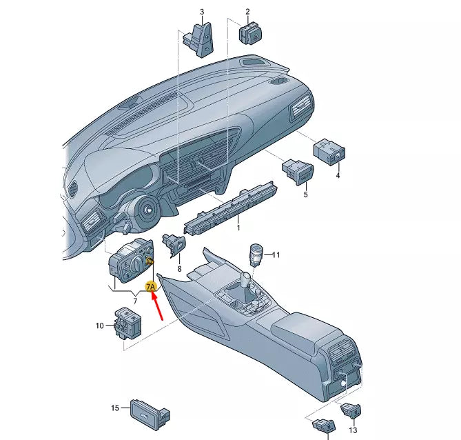 NEW AUDI A6 C7 HEADLIGHT SWITCH PANEL COVER CAP 4G0941158D ORIGINAL