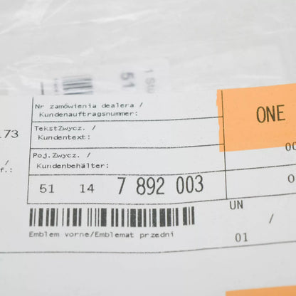 NEW BMW Z3 E36 COUPE FRONT WING M PERFORMANCE BADGE LOGO 51147892003 ORIGINAL