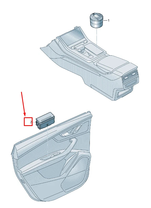 NEW AUDI A7 SPORTBACK 4G REAR LEFT DOOR ASHTRAY 4G8857406AGB7