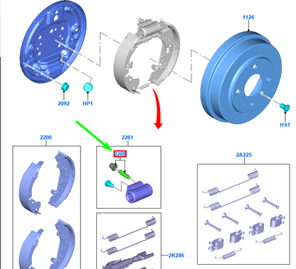 new ford fiesta mk7 rear drum brake bleed screw ys51-2208-ab 1522228 original