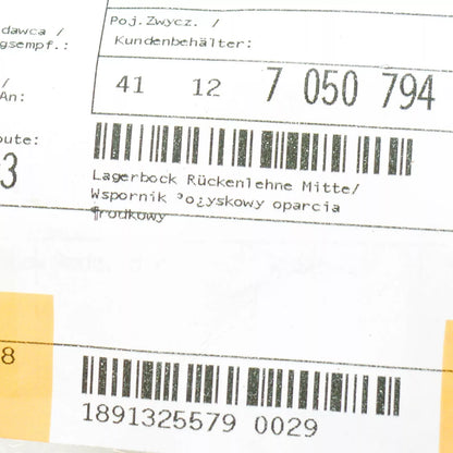 NEW BMW 5 E39 CENTRE BACKREST BEARING BRACKET 41127050794 7050794 ORIGINAL