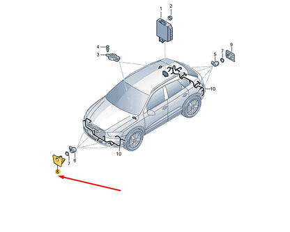 NEW AUDI Q3 8U FRONT OUTER RIGHT PARK SENSOR BRACKET 8U0919268AB ORIGINAL