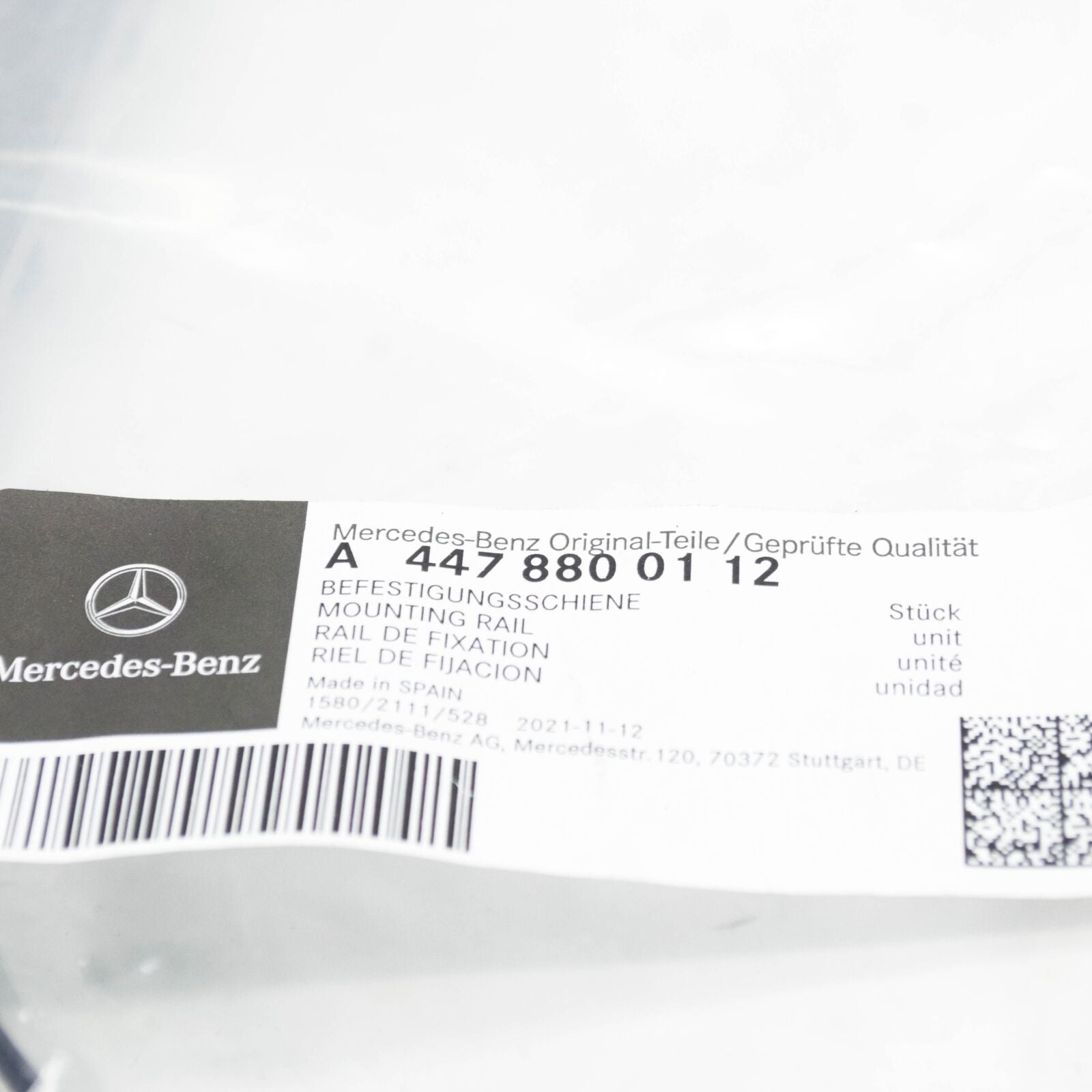 NEW MERCEDES-BENZ VITO W447 REAR LEFT BUMPER MOUNTING RAIL A4478800112 ORIGINAL