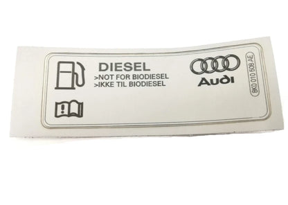 NEW AUDI A4 B8 FUEL STICKER LABEL 8K0010508AE ORIGINAL