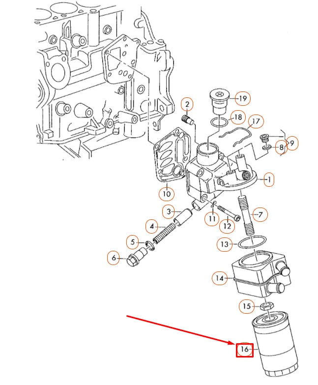 NEW AUDI A4 B6 OIL FILTER 068115561B ORIGINAL