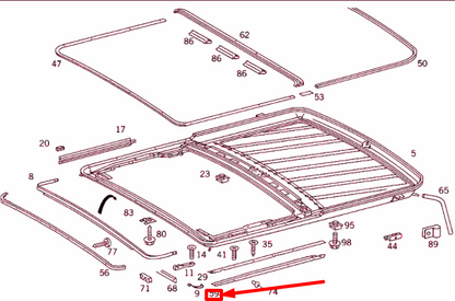 NEW MERCEDES-BENZ S W140 ROOF FRAME LEFT RAIL A1407820524 ORIGINAL