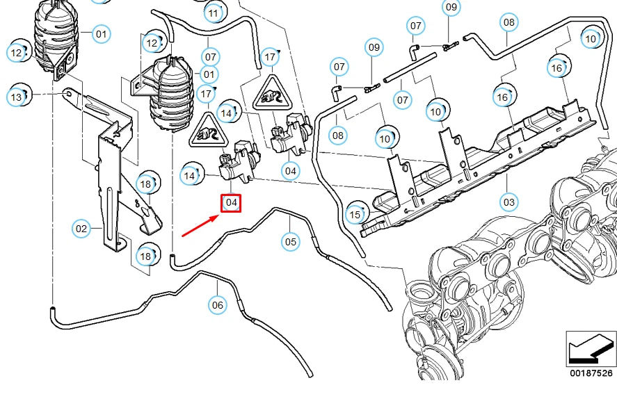 NEW BMW 3 E90 PRESSURE CONVERTER 11747626350 7626350 ORIGINAL