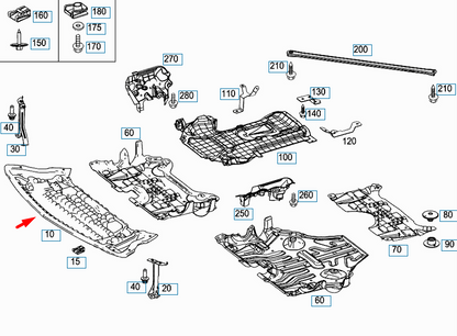 new mercedes-benz e-class w212 engine undertray cover a2125205423 original