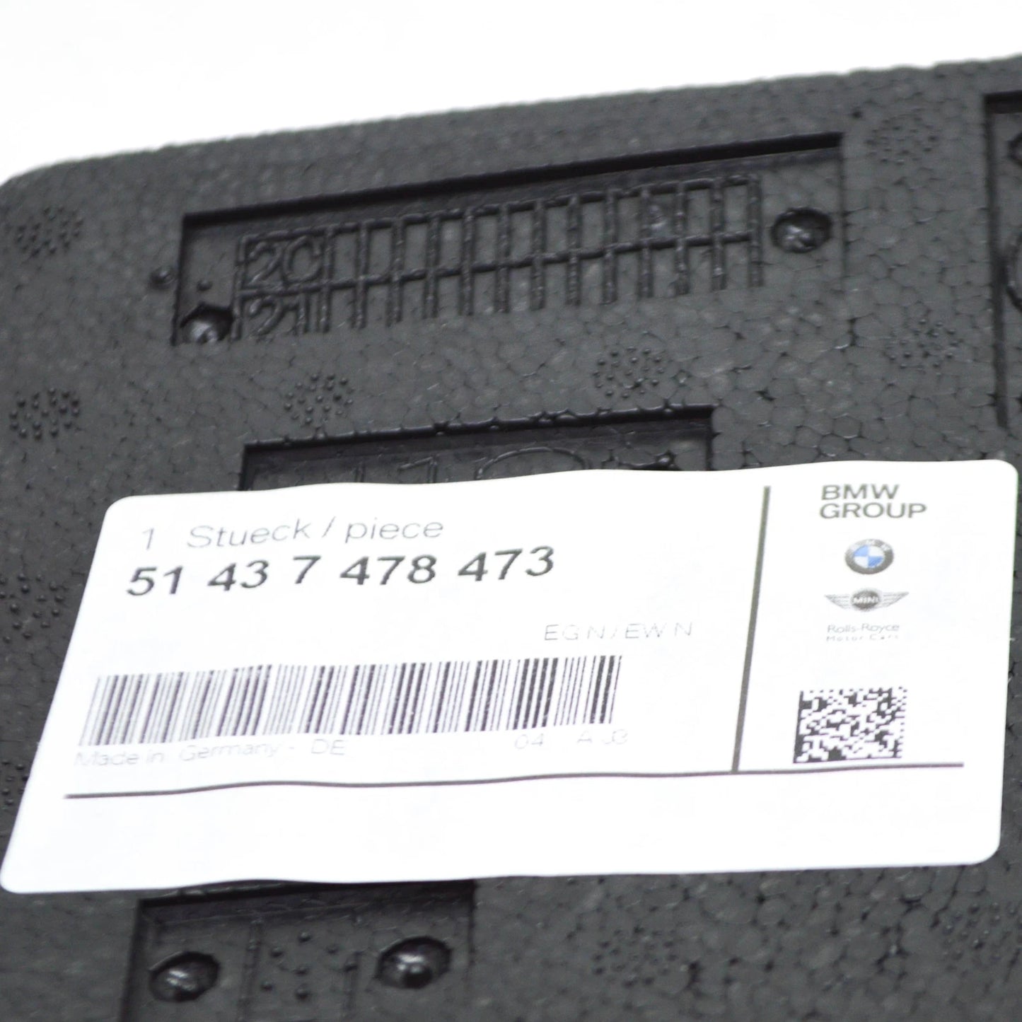 NEW BMW I8 I12 LEFT DOOR SILL COVER FOAM PAD 51437478473 7478473 ORIGINAL