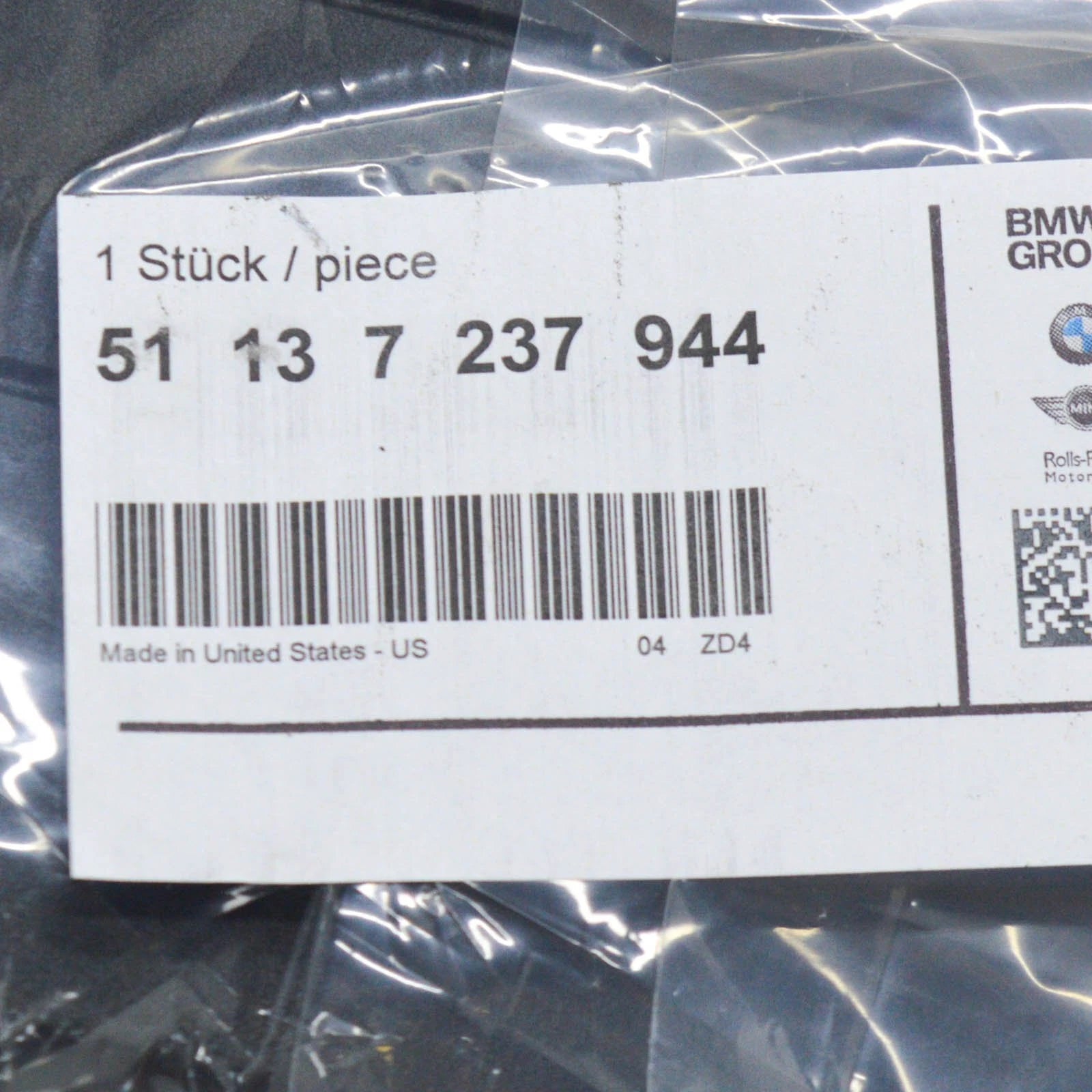 NEW BMW X3 F25 FRONT LICENSE NUMBER PLATE HOLDER 51137237944 ORIGINAL