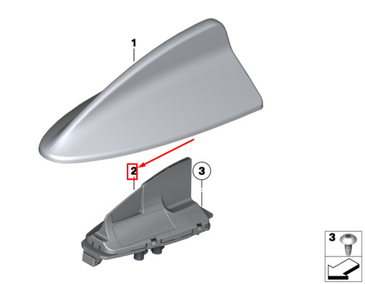 new bmw x3 m f97 roof antenna 65208794263 original