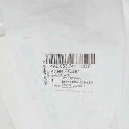 NEW AUDI E-TRON GE REAR TRUNK LID BADGE 4KE8537413Q7 ORIGINAL