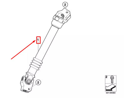 NEW BMW 3 E90 LOWER STEERING JOINT ASSEMBLY 32306784845 6784845 ORIGINAL