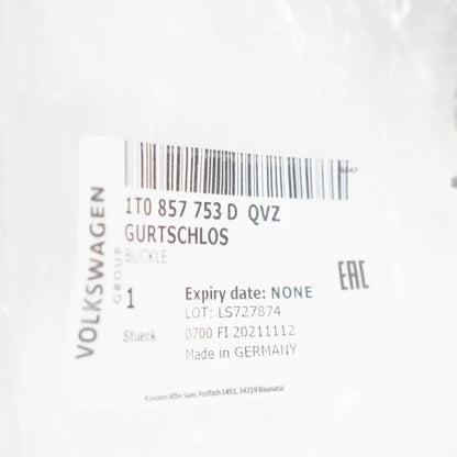 NEW VOLKSWAGEN TOURAN 1T REAR SEAT BELT LATCH 1T0857753DQVZ