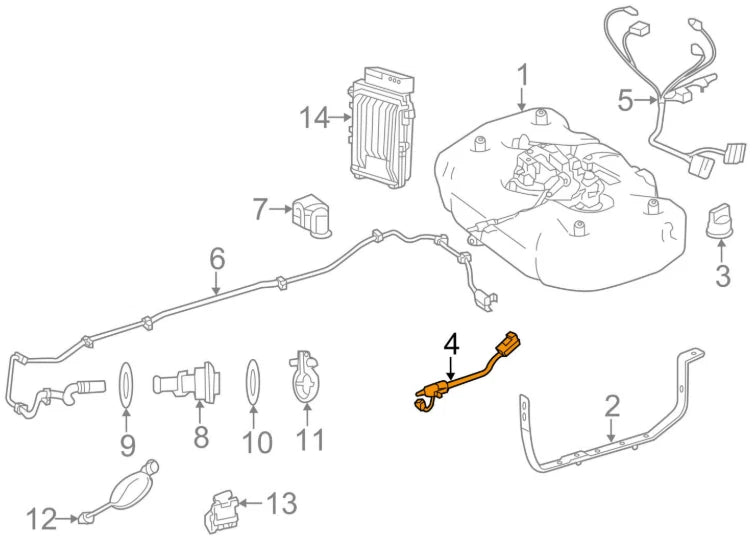 NEW MERCEDES BENZ GL X164 FUEL ADDITIVE RESERVOIR LINE A1644700224 ORIGINAL