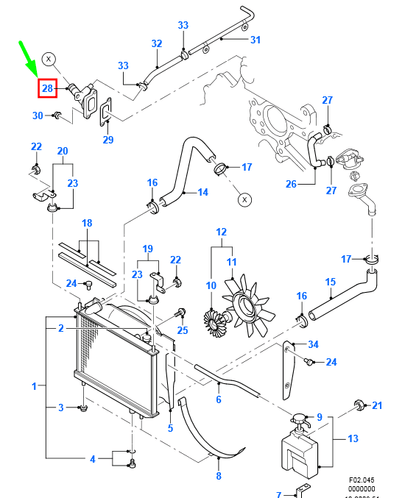 new ford ranger mk2 radiator outlet pipe adaptor 6m34-8548-ab 1454650 original