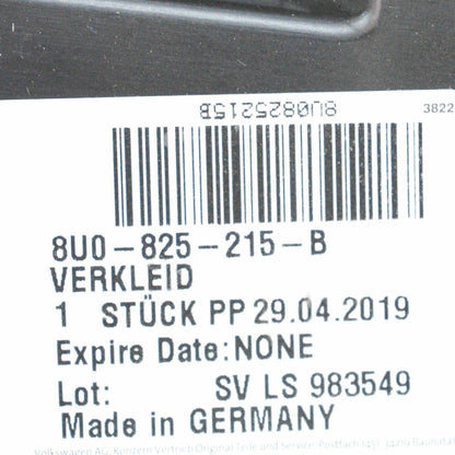 NEW AUDI Q3 8U REAR LEFT SIDE UNDERBODY COVER 8U0825215B ORIGINAL