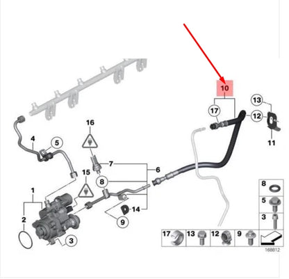 NEW BMW 3 E90 FUEL HOSE 13537594825 7594825 ORIGINAL