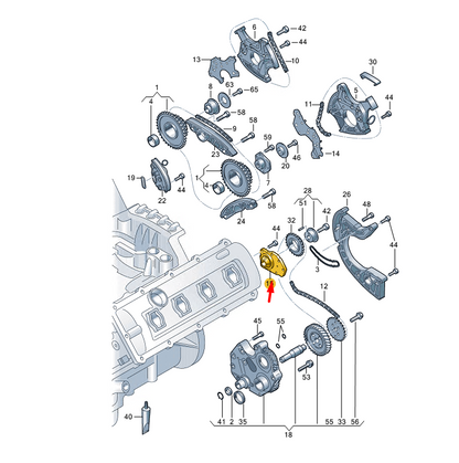 NEW AUDI R8 4S3 TIMING CHAIN BRACKET 079103337P ORIGINAL