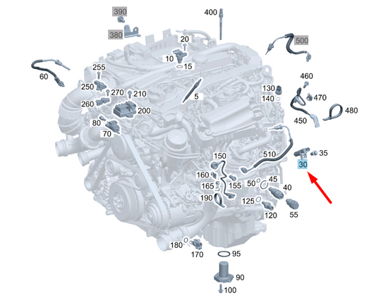 new mercedes-benz c w204 crankshaft angle sensor a6519050000 original