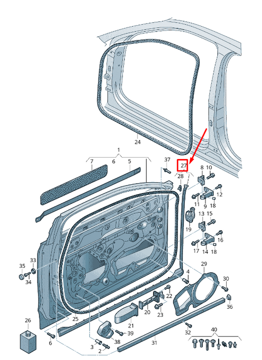 new audi a8 4n front left outer door seal rubber 4n0837717a original