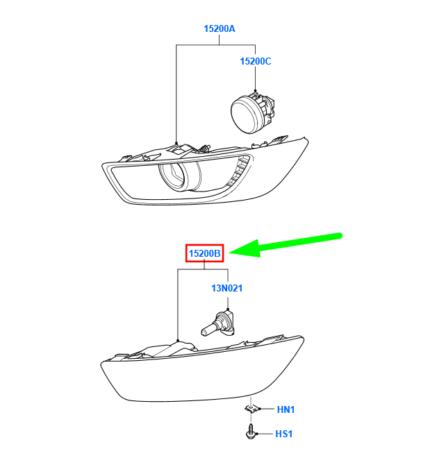 new ford mondeo mk4 front right fog light 1731475 bs71-15k201-ab original