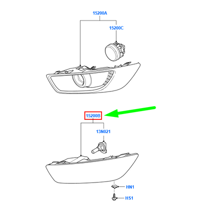 new ford mondeo mk4 front right fog light 1731475 bs71-15k201-ab original