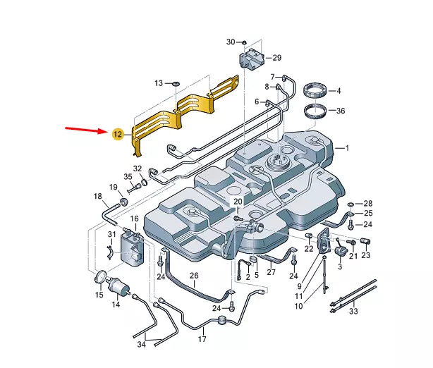 NEW VW TRANSPORTER VI T6 FUEL TANK GUARD PLATE 7E0825731B
