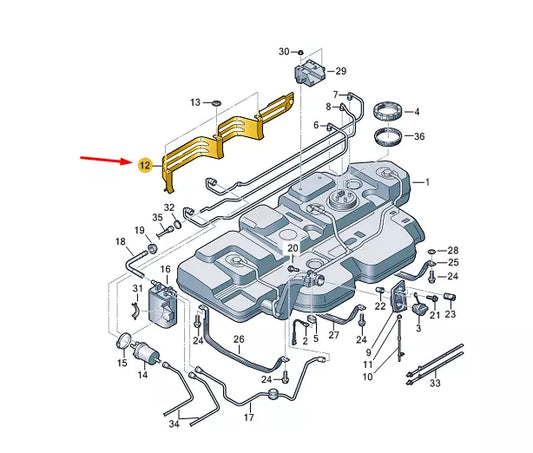 NEW VW TRANSPORTER VI T6 FUEL TANK GUARD PLATE 7E0825731B