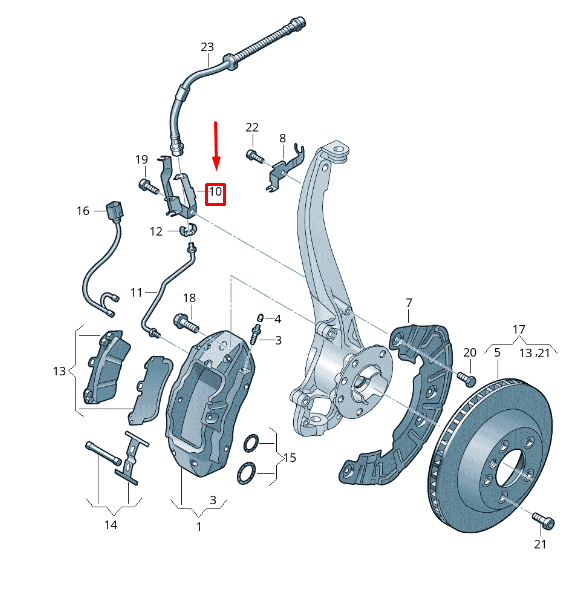 NEW VW TOUAREG 7P MK2 FRONT LEFT SPEED SENSOR WIRING HOLDER 7P0971003B ORIGINAL