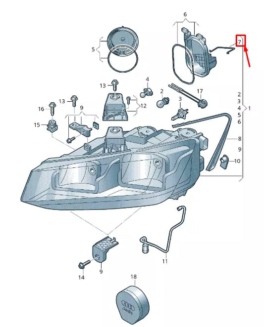 NEW AUDI Q2 GA HEADLIGHT COVER CAP RETAINING SPRING 81A941160