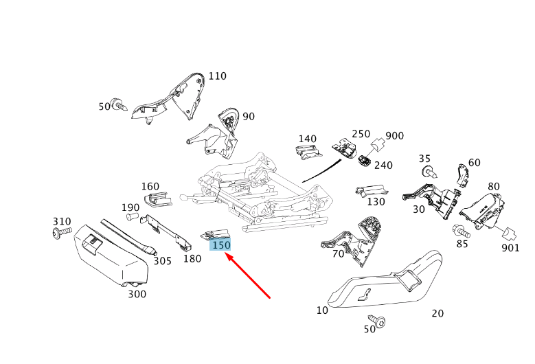 NEW MB E W212 FRONT LEFT SEAT OUTER FRONT TRACK COVER A21291905209051 ORIGINAL