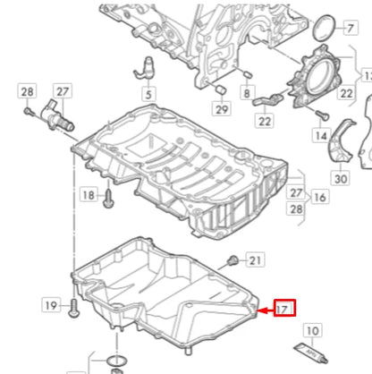 NEW VOLKSWAGEN ARTEON 3H7 ENGINE CRANKCASE OIL PAN LOWER PART 05L103602 ORIGINAL