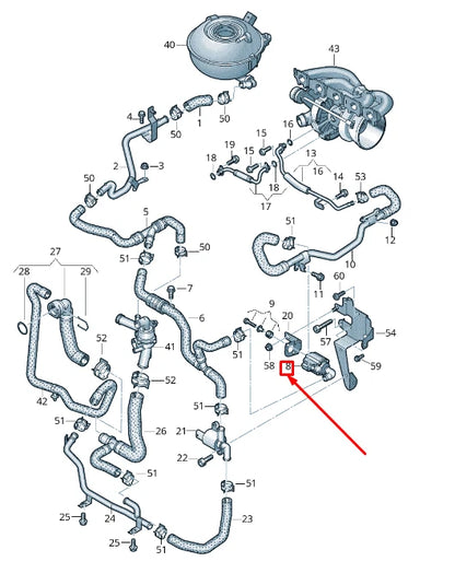 NEW AUDI RSQ8 ENGINE ADDITIONAL COOLANT PUMP 07K965561B ORIGINAL