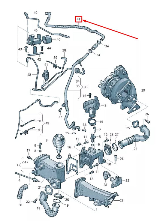 NEW AUDI A6 AVANT C7 ENGINE VACUUM HOSE 059131055M