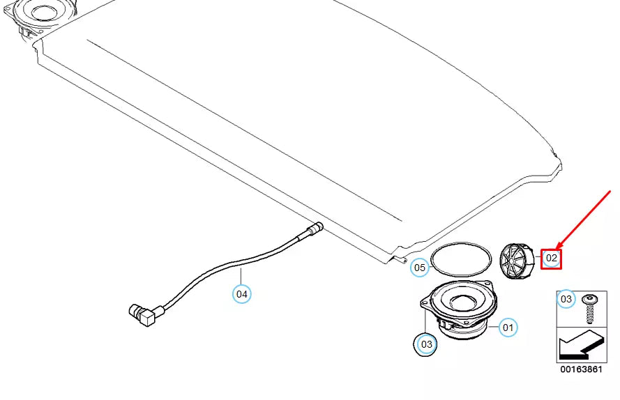 NEW BMW 1 E81 REAR HARMAN KARDON TWEETER 65139217909 9217909 ORIGINAL