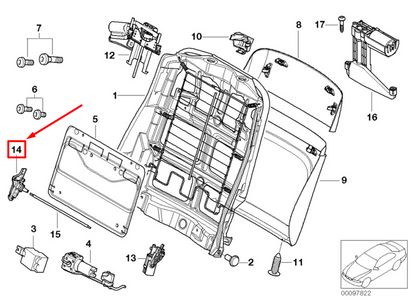 new bmw x3 e83 front seat backrest adjustment gearbox 8175055 52108175055
