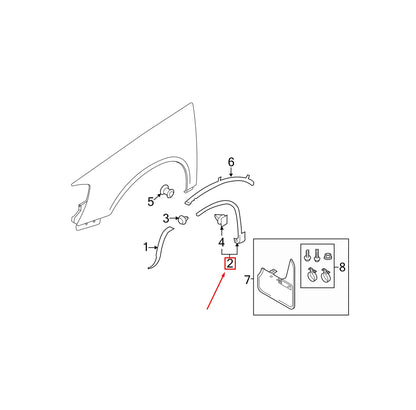 NEW VW TIGUAN MK1 FRONT LEFT FENDER MOLDING R-LINE 5N0853717N9B9 ORIGINAL