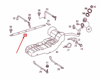 NEW MERCEDES-BENZ ML W163 FUEL SYSTEM SUPPORT A1634750001 ORIGINAL