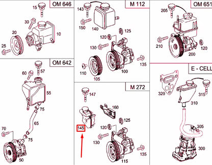 NEW MERCEDES-BENZ VITO W639 POWER STEERING TANK A0004602483 ORIGINAL