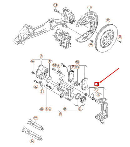 NEW AUDI RS Q3 8U REAR RIGHT BRAKE CALIPER CARRIER 8U0615426A ORIGINAL