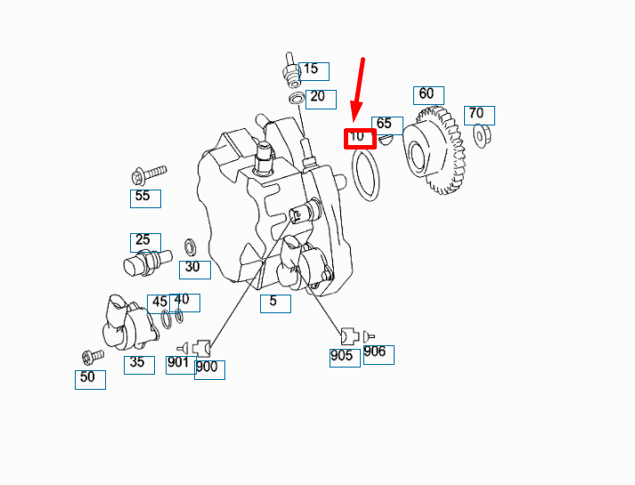 NEW MERCEDES-BENZ SPRINTER W906 FUEL PUMP GASKET A6420780080 ORIGINAL